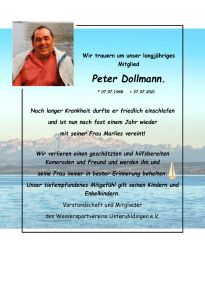 Nachruf fürPeter Dollmanni - bitte ins Bild klicken!